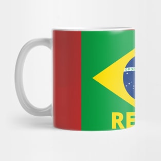 Recife City in Brazilian Flag Mug